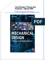 Download ebook Mechanical Design Theory And Applications Pdf full chapter pdf