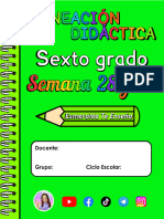 ? 6° S28 S29 PLANEACIÓN DIDÁCTICA ? Esmeralda Te Enseña ?