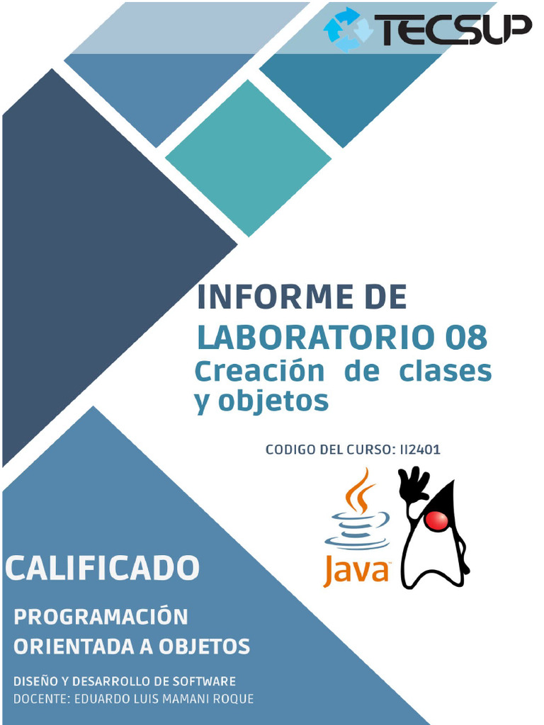 Instrucciones para Laboratorio Java 08 | PDF | Java (lenguaje de ...