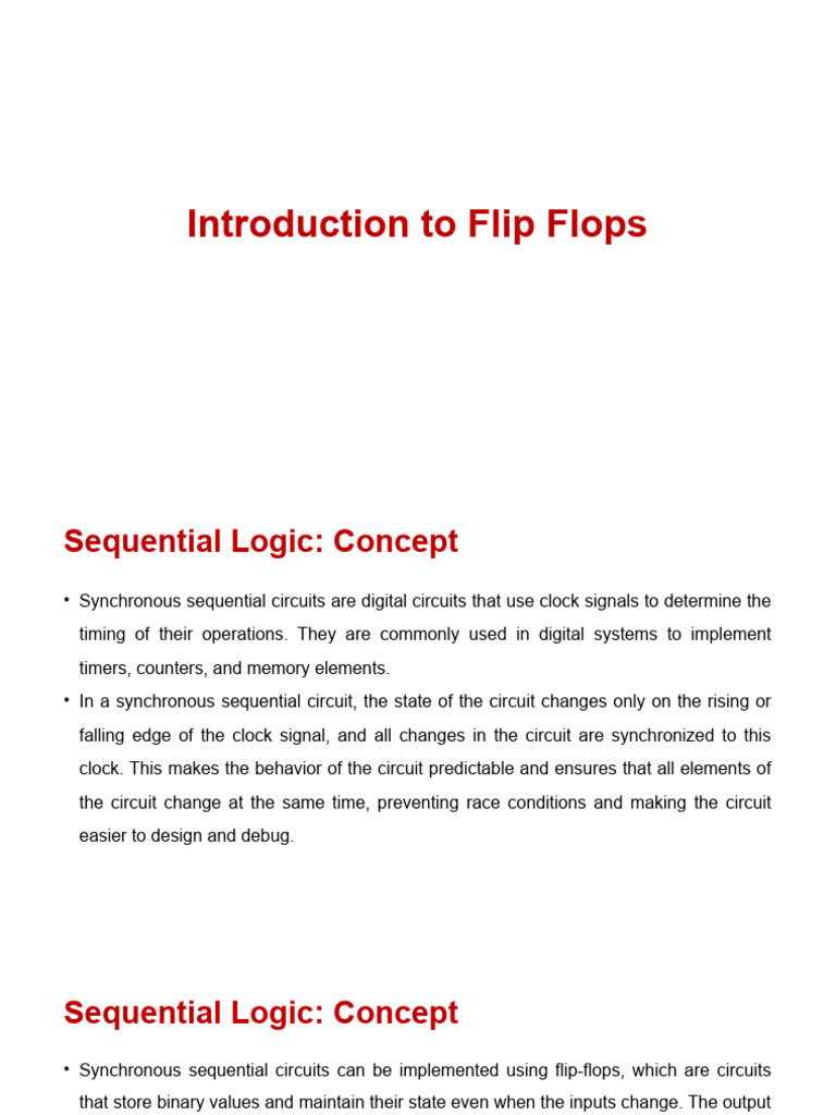 Understanding Flip Flops in Digital Circuits | PDF | Electronic ...