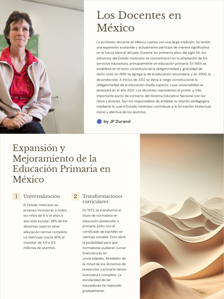 Evolución y Retos de los Docentes en México | PDF | Educación de la ...
