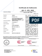 Certificado de Pesas Patrones para Balanza de 6000kg