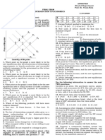 Final Exam - Introdution of Economics - 1