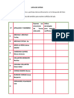 Lista de Cotejo 1er Grado