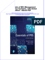 Ebook Essentials of Mis Management Information Systems 15Th Global Edition 2 Full Chapter PDF