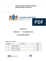 SSIP 2023 LEARNERS' NOTES Term 1 Mathematics (Session 1 - Session 4)