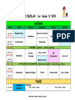 Horario Escolar - 1er - Grado - A-2024