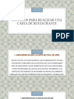 7. Consejos para realizar una carta de restaurante