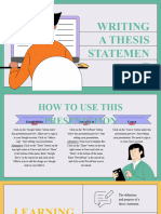 Modern Illustrative Writing a Thesis Statement Lesson for College