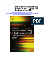 Ebook Solutions For Biots Poroelastic Theory in Key Engineering Fields Theory and Applications PDF Full Chapter PDF