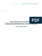 Legislación Específica Del Sector Turístico