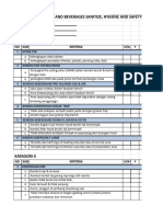 Safety & Hygine Check List Juni 2016