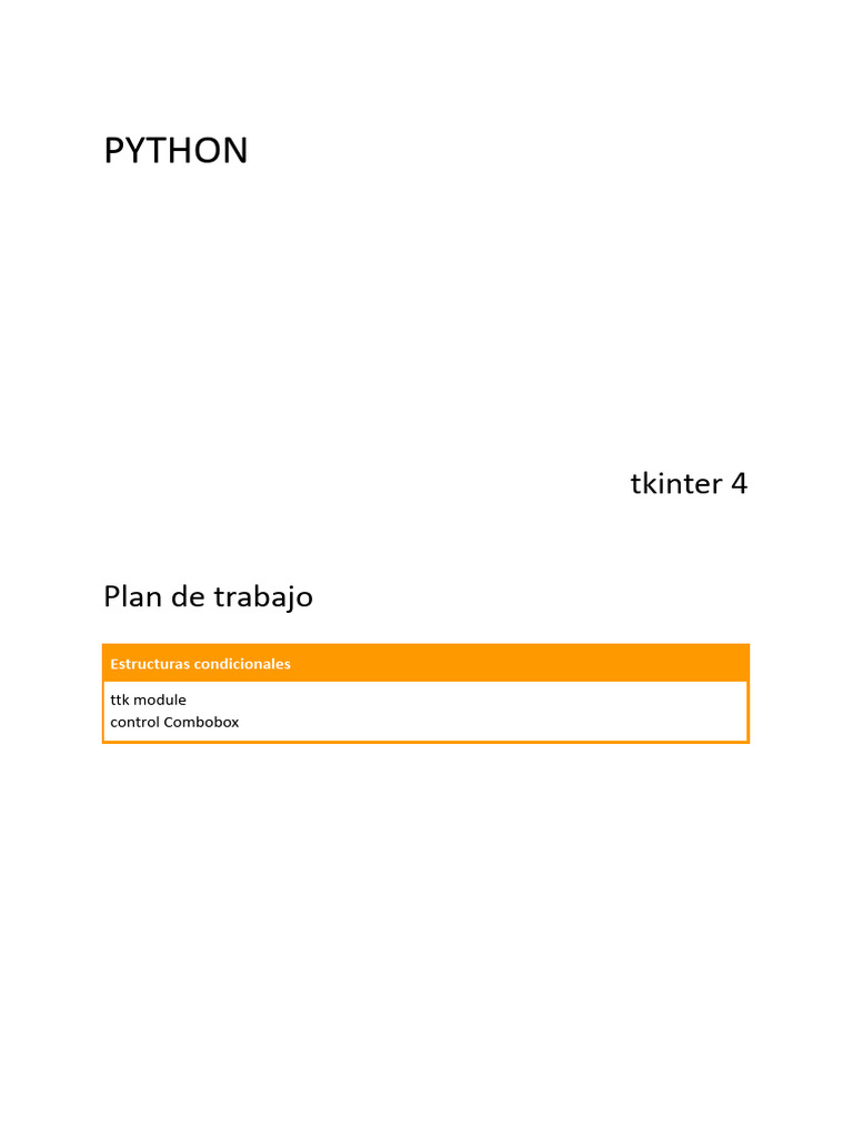 Python Tkinter 4 | PDF | Python (lenguaje de programación) | Desarrollo ...