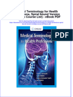 Ebook Medical Terminology For Health Professions Spiral Bound Version Mindtap Course List PDF Full Chapter PDF