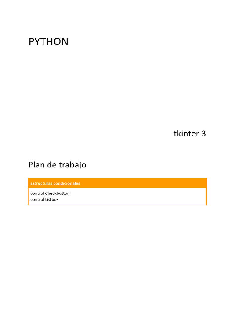 Python Tkinter 3 | PDF | Python (lenguaje de programación) | Ventana ...