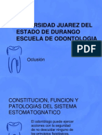 Oclusión y funciones del sistema estomatognático