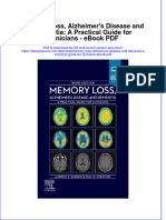 Ebook Memory Loss Alzheimers Disease and Dementia A Practical Guide For Clinicians PDF Full Chapter PDF