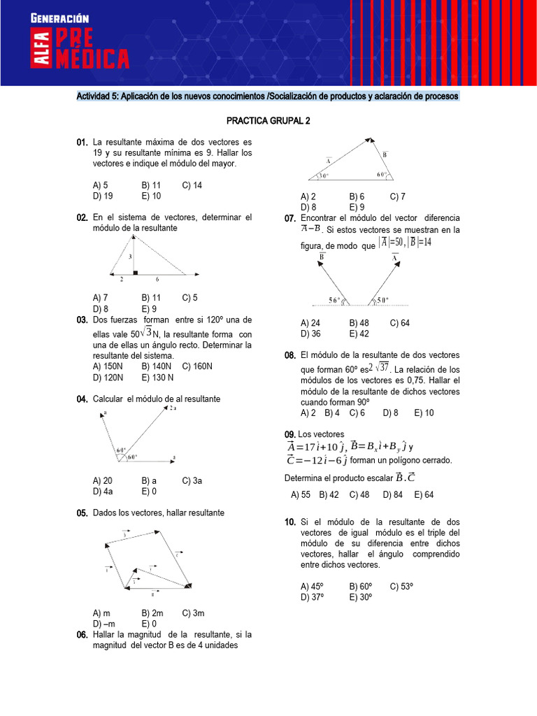 Práctica Grupal 2 Física | PDF | Vector Euclidiano | Física