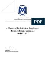 ¿Cómo puedo demostrar los riesgos de las sustancias químicas cotidianas