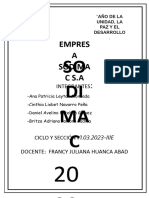 Trabajo Avanzando de Sodimac 6to