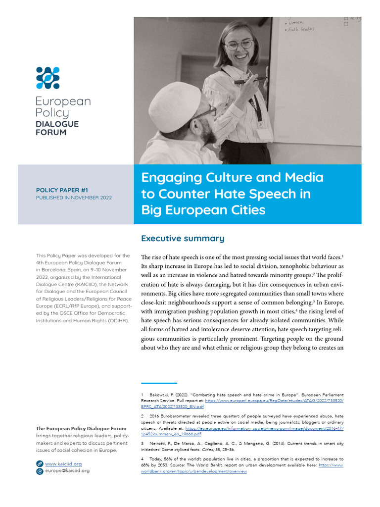 Countering Hate Speech in Europe | PDF | Hatred | Hate Speech