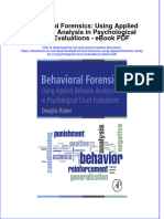 Ebook Behavioral Forensics Using Applied Behavior Analysis in Psychological Court Evaluations PDF Full Chapter PDF