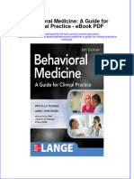 Download ebook Behavioral Medicine A Guide For Clinical Practice Pdf full chapter pdf