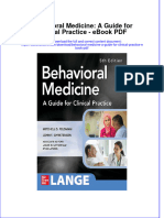 Ebook Behavioral Medicine A Guide For Clinical Practice PDF Full Chapter PDF