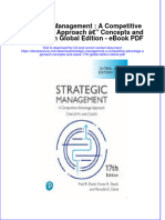 Ebook Strategic Management A Competitive Advantage Approach Concepts and Cases 17Th Global Edition PDF Full Chapter PDF
