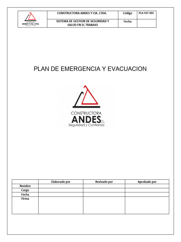 PLA-SST-001 Plan de Emergencia y Evacuacion | PDF | Reanimación ...