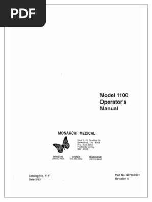 Criticare 1100 - User Manual | PDF