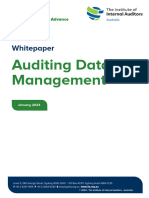 Auditing Data Risk Management