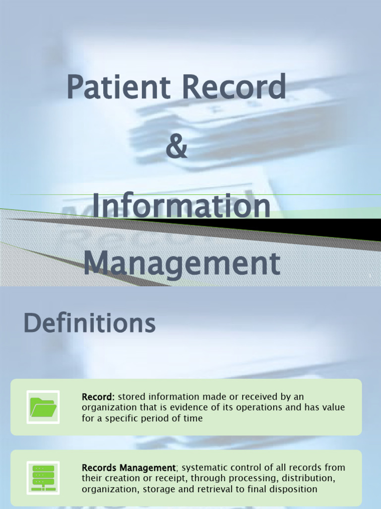 1 Introduction To Record and Information Management 2024 PDF