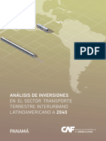 Panama Analisis de Inversiones en El Sector de Transporte Interurbano Terrestre Latinoamericano Al 2040
