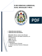 Crisis Del Agua en EEUU y Europa
