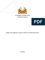 Sierra Leone Arrears Clearance Strategy and Principles 2020 2025