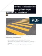 Cómo Calcular La Cantidad de Pintura Termoplástica Que Necesito en Toneladas