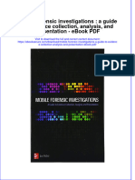 Ebook Mobile Forensic Investigations A Guide To Evidence Collection Analysis and Presentation PDF Full Chapter PDF