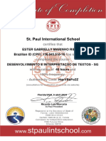 Desenvolvimento e Interpretação de Textos - SG - Certificado de Conclusão Internacional