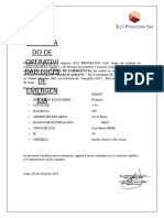 Certificado de Operatividad Luces de Emergencia