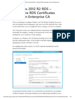 Windows 2012 R2 RDS - Configure RDS Certificates With Own Enterprise CA