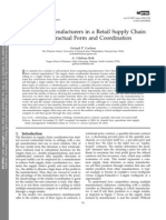 Competing Manufacturers in A Retail Supply Chain: On Contractual Form and Coordination by Gerard Cachon and Gurhan Kok