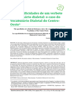 As Especificidades de Um Verbete de Dicionário Dialetal: o Caso Do Vocabulário Dialetal Do Centro-Oeste