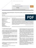 Sustainable Energy Development - The Present (2009) Situation and Possible Paths to the Future Published)