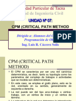 Unidad #07 El CPM (Critical Path Metho)