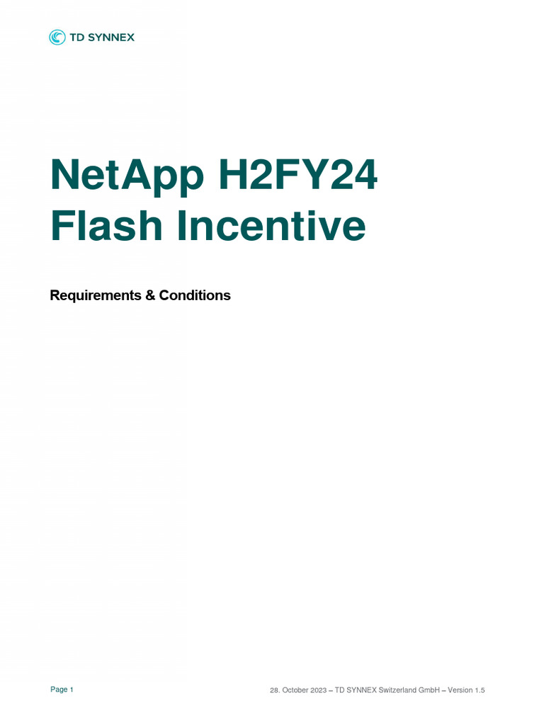 NetApp Flash Incentive 2nd HY FY24 Requirements and Conditions 1 PDF