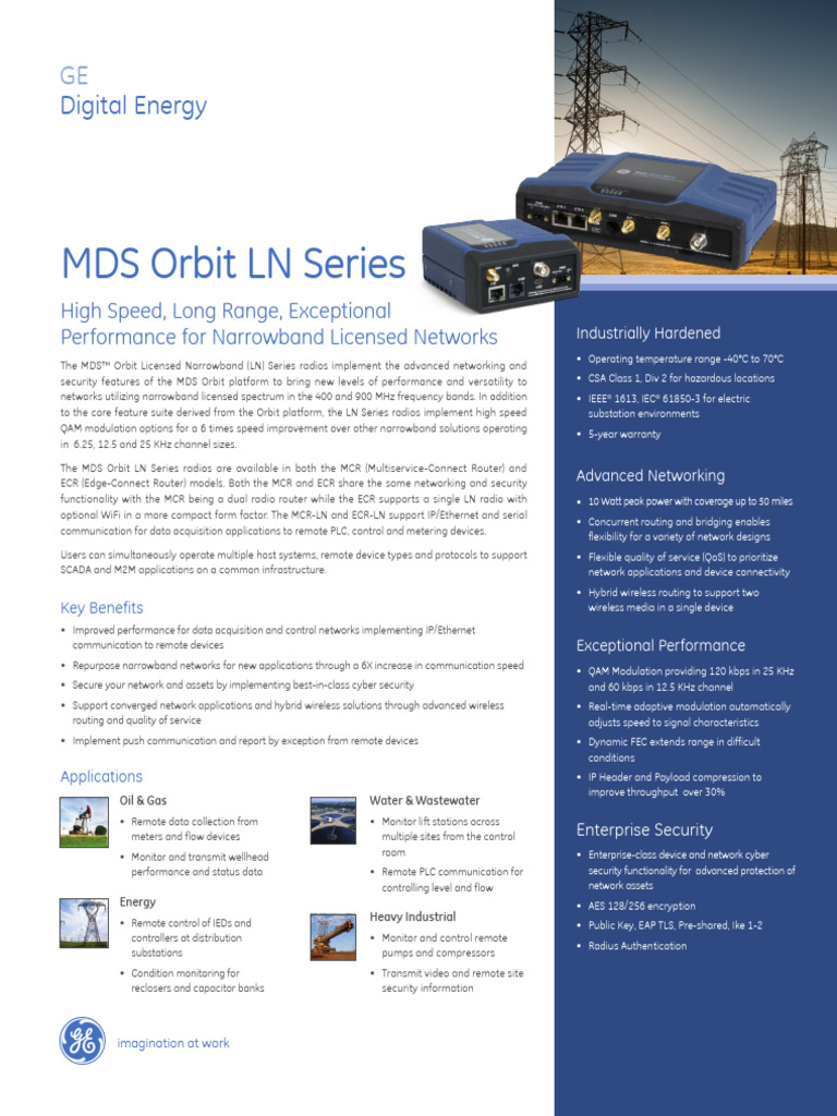 Mds Orbit LN Series Gea12931 HR | PDF | Computer Network | Quality Of ...