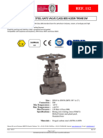 Technical Datasheet Forged Carbon Steel A105n Gate Valve Trim8 Class800 SW