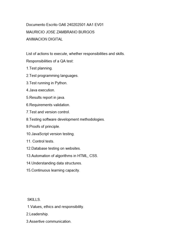 Junior Software Developer Application | PDF | Goal | Cognitive Science