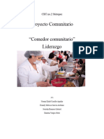 Proyecto Comunitario "Comedor Comunitario" Liderazgo: CBT No.2 Metepec
